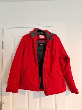 Women’s Red Ski & Snowboard Jacket — Insulated Waterproof Shell